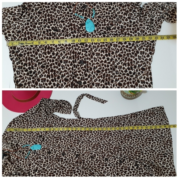 Peck & Peck Leopard Button Down Stretch Dress - Picture 7 of 8